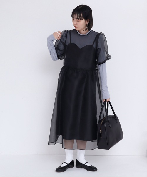 I am I in fact...(アイアムアイインファクト)の「●ORGANDY flower bud ONEPIECE(ワンピース・レディース・レッド/サックスブルー/ブラック・FREE)」の21枚目の写真