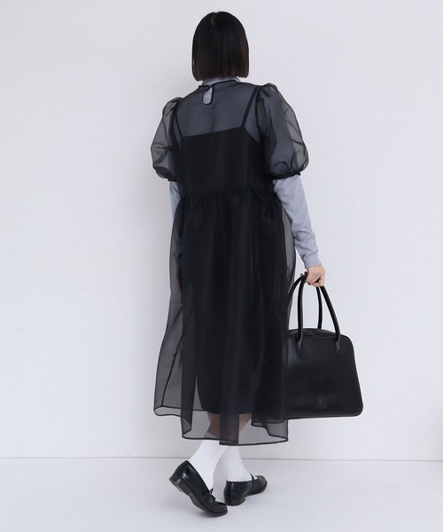 I am I in fact...(アイアムアイインファクト)の「●ORGANDY flower bud ONEPIECE(ワンピース・レディース・レッド/サックスブルー/ブラック・FREE)」の22枚目の写真