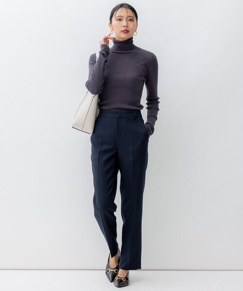 23区(ニジュウサンク)の「【洗える】ウールライクカルゼ テーパード パンツ(その他パンツ・レディース・グレー系/ネイビー系/ダークブラウン系・32/34/30)」の10枚目の写真