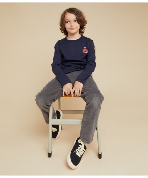 PETIT BATEAU(プチバトー)の「プリント長袖Tシャツ(Tシャツ/カットソー・キッズ・ブルー系その他/ホワイト×ブルー/ライトブルー/ライトグレー/ダークネイビー・3YEAR/5YEAR/4YEAR)」の5枚目の写真