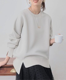 Chez toi | 軽量ボンディング×リブ切替プルオーバー(Tシャツ/カットソー)