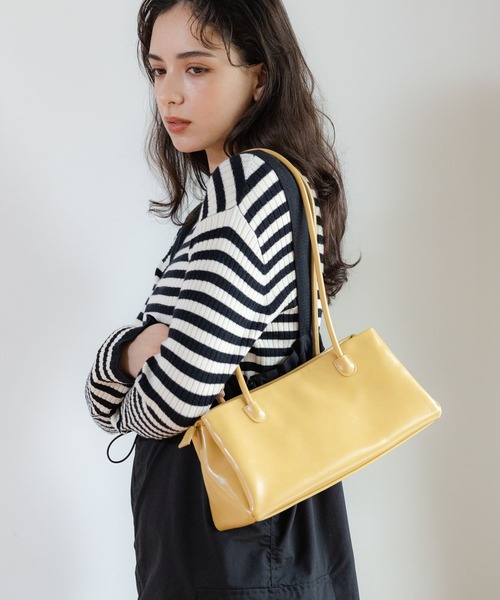 LAKOLE（ラコレ）の「ロングハンドルトートBAG / 969651（トートバッグ・レディース・ブラック/アイボリー/イエロー・FREE）」の3枚目の写真