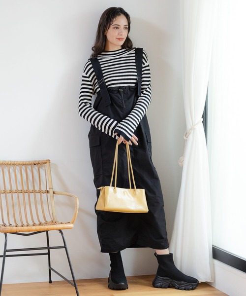 LAKOLE（ラコレ）の「ロングハンドルトートBAG / 969651（トートバッグ・レディース・ブラック/アイボリー/イエロー・FREE）」の6枚目の写真