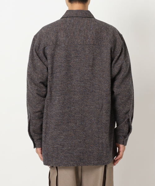 417 EDIFICE（フォーワンセブンエディフィス）の「**メランジフランネルシャツ（シャツ/ブラウス・メンズ・ブルー系その他/ベージュ・LARGE/MEDIUM）」の10枚目の写真