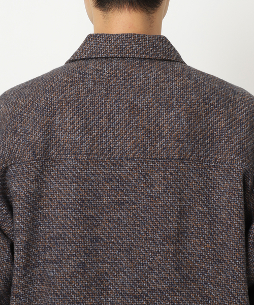 417 EDIFICE（フォーワンセブンエディフィス）の「**メランジフランネルシャツ（シャツ/ブラウス・メンズ・ブルー系その他/ベージュ・LARGE/MEDIUM）」の11枚目の写真