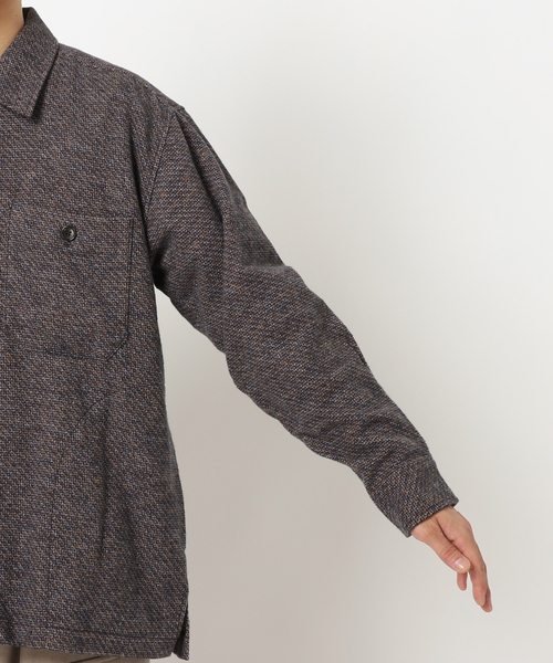 417 EDIFICE（フォーワンセブンエディフィス）の「**メランジフランネルシャツ（シャツ/ブラウス・メンズ・ブルー系その他/ベージュ・LARGE/MEDIUM）」の13枚目の写真