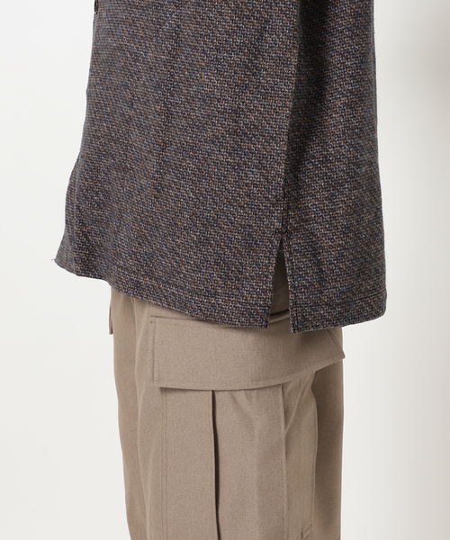 417 EDIFICE（フォーワンセブンエディフィス）の「**メランジフランネルシャツ（シャツ/ブラウス・メンズ・ブルー系その他/ベージュ・LARGE/MEDIUM）」の15枚目の写真