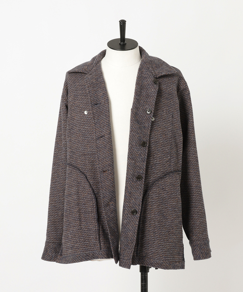 417 EDIFICE（フォーワンセブンエディフィス）の「**メランジフランネルシャツ（シャツ/ブラウス・メンズ・ブルー系その他/ベージュ・LARGE/MEDIUM）」の21枚目の写真