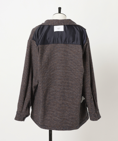 417 EDIFICE（フォーワンセブンエディフィス）の「**メランジフランネルシャツ（シャツ/ブラウス・メンズ・ブルー系その他/ベージュ・LARGE/MEDIUM）」の22枚目の写真