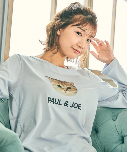 贈る結婚祝い PAUL&JOE】ヌネット&ロゴプリント ロングTシャツ（ルームウェア ルームウェア・パジャマ