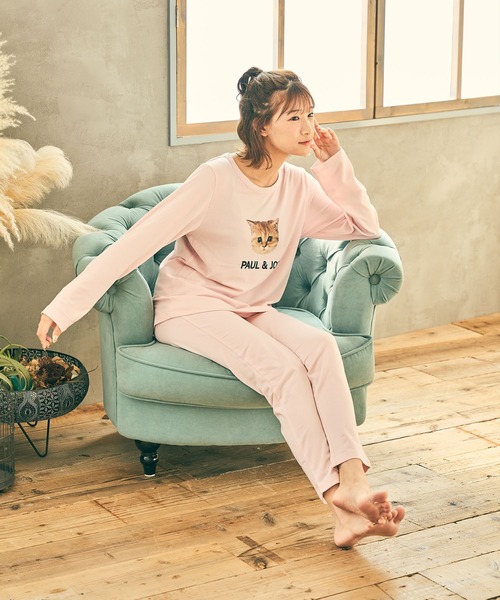 PAUL&JOE（ポールアンドジョー）の「【PAUL&JOE】ヌネット&ロゴプリント　ロングTシャツ（ルームウェア/パジャマ・レディース・ピンク/グレー/ブルー/アイボリー・M/L）」の15枚目の写真