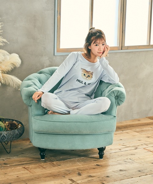 PAUL&JOE】ヌネット&ロゴプリント ロングTシャツ（ルームウェア