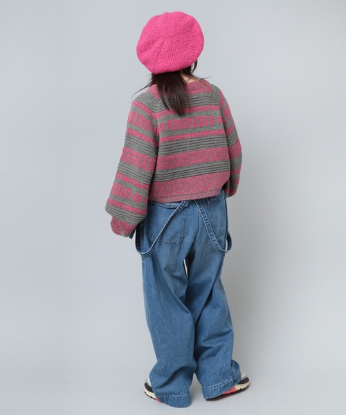 RNA（アールエヌエー）の「E4944 リブニットベレー（ハンチング/ベレー帽・レディース・マルチ/ブラック/ピンク・FREE）」の13枚目の写真