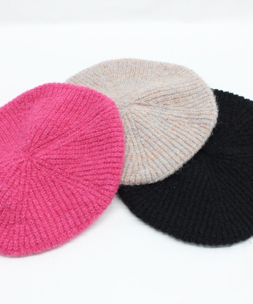 RNA（アールエヌエー）の「E4944 リブニットベレー（ハンチング/ベレー帽・レディース・マルチ/ブラック/ピンク・FREE）」の22枚目の写真