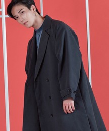 【NO ID.】Double Breasted Big Long Coat / ダブル ブレスト ビッグ ロング コート