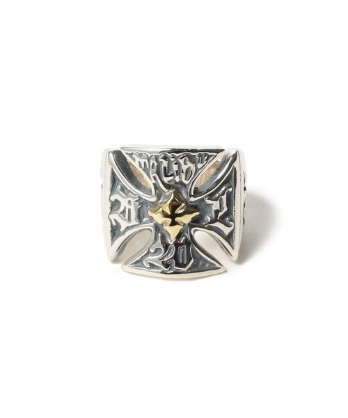 R456 - Malibu Cross Ring with18k yellow gold（リング）｜BILL WALL