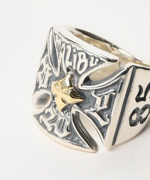 BILL WALL LEATHER(ビルウォールレザー)の「R456 - Malibu Cross Ring with18k yellow gold(リング・メンズ・その他・US-6h/US-6/US-7/US-7h/US-8/US-8h/US-9/US-9h/US-10)」の13枚目の写真