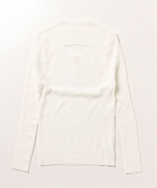 Dream garden（ドリームガーデン）の「ハイネック 胸開き ニットトップス（ニット/セーター・レディース・カーキ/ホワイト/ブラウン/ブラック・FREE）」の12枚目の写真