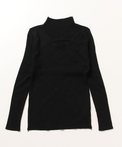 Dream garden（ドリームガーデン）の「ハイネック 胸開き ニットトップス（ニット/セーター・レディース・カーキ/ホワイト/ブラウン/ブラック・FREE）」の11枚目の写真