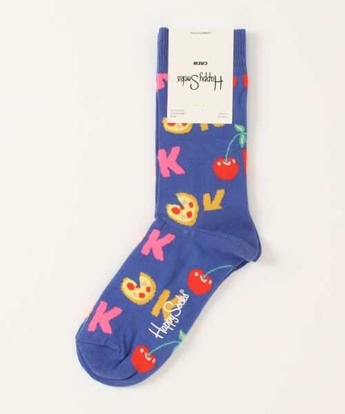 Happy Socks（ハッピーソックス）の「【66】【HAPPY SOCKS】キャッチーデザインソックス（ソックス/靴下・レディース・ブラック/ブルー・SMALL/MEDIUM）」の2枚目の写真
