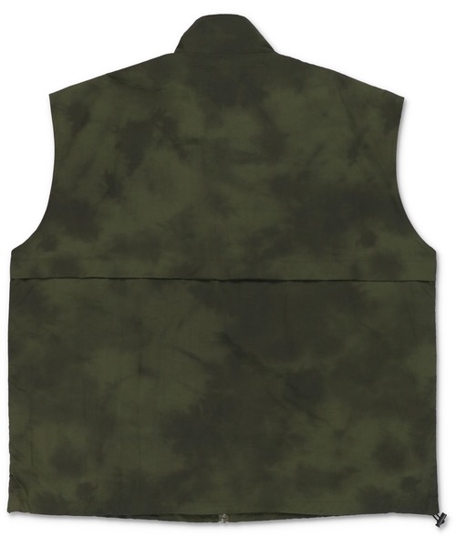 SPINNS（スピンズ）の「【ユニセックスで着用可能】スタンドカラータイダイベスト（ベスト・メンズ・オフホワイト/カーキ/ブラック・ONESIZE）」の7枚目の写真