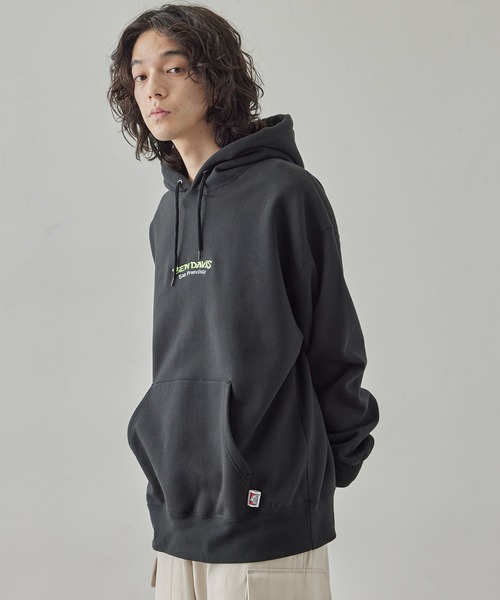 JUNRED（ジュンレッド）の「BEN DAVIS別注 壁壊しロゴパーカー（パーカー・メンズ・ブラック/ライトグレー/オレンジ・L/M/LL）」の4枚目の写真