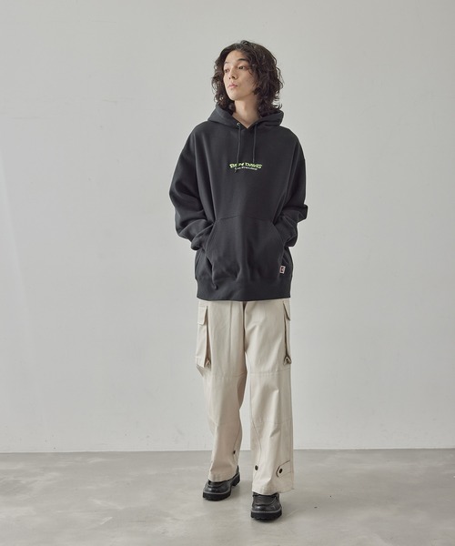 JUNRED（ジュンレッド）の「BEN DAVIS別注 壁壊しロゴパーカー（パーカー・メンズ・ブラック/ライトグレー/オレンジ・L/M/LL）」の12枚目の写真