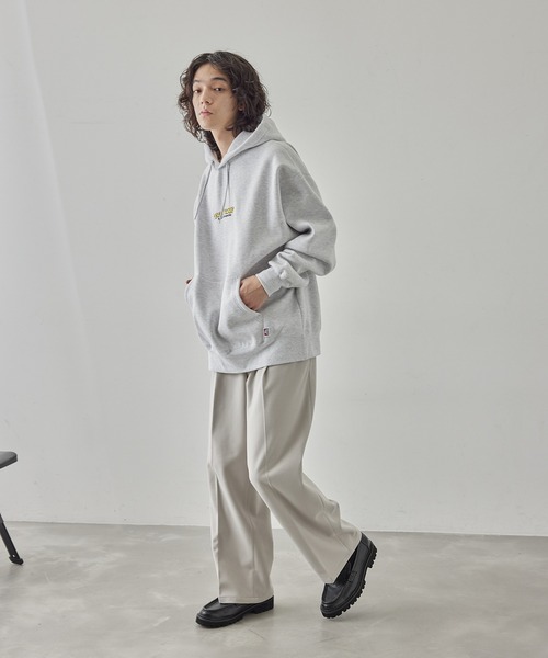 JUNRED（ジュンレッド）の「BEN DAVIS別注 壁壊しロゴパーカー（パーカー・メンズ・ブラック/ライトグレー/オレンジ・L/M/LL）」の13枚目の写真