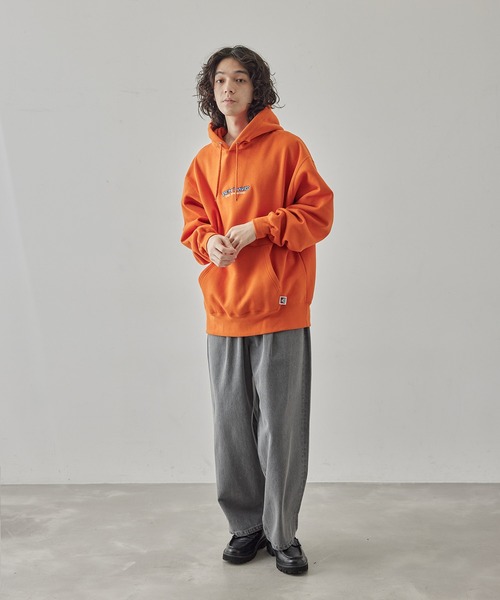 JUNRED（ジュンレッド）の「BEN DAVIS別注 壁壊しロゴパーカー（パーカー・メンズ・ブラック/ライトグレー/オレンジ・L/M/LL）」の16枚目の写真