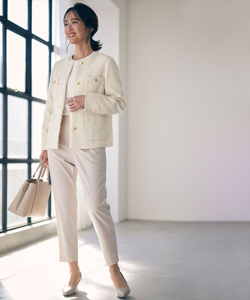 ANY SIS（エニィスィス）の「ツイードノーカラーミドル