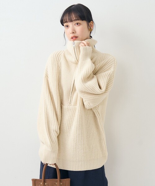 FREAK'S STORE（フリークスストア）の「畦 ハーフジップニット（ニット