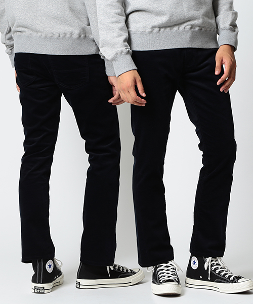 BEAMS（ビームス）の「BEAMS / ベロア シューカット 5ポケット パンツ（その他パンツ・メンズ・ベージュ/ネイビー・MEDIUM/SMALL/LARGE）」の2枚目の写真