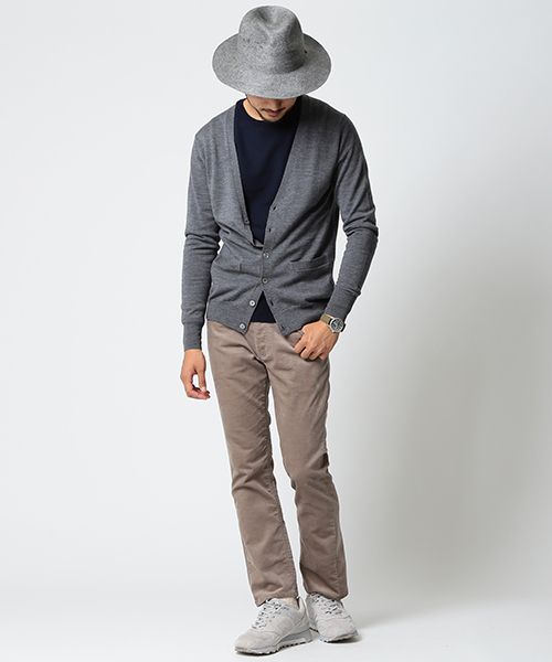 BEAMS（ビームス）の「BEAMS / ベロア シューカット 5ポケット パンツ（その他パンツ・メンズ・ベージュ/ネイビー・MEDIUM/SMALL/LARGE）」の3枚目の写真