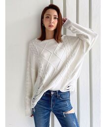 GYDA | クラッシュ LOOSE ニットトップス(ニット/セーター)