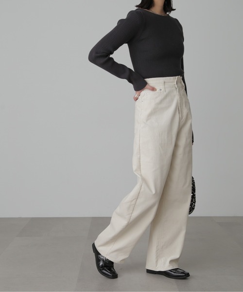 FREE'S MART（フリーズマート）の「コーデュロイエッグパンツ（その他パンツ・レディース・オフホワイト/ベージュ/ブラック/ネイビー/ダークブラウン・マルチサイズ）」の22枚目の写真