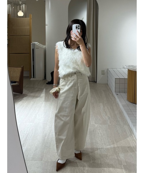 FREE'S MART（フリーズマート）の「コーデュロイエッグパンツ（その他パンツ・レディース・オフホワイト/ベージュ/ブラック/ネイビー/ダークブラウン・マルチサイズ）」の13枚目の写真