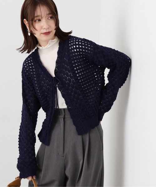 N.（N. Natural Beauty Basic）（エヌエヌナチュラルビューティーベーシック）の「◆柄編みニットカーディガン（カーディガン/ボレロ・レディース・クリーム/イエロー/ネイビー・MEDIUM）」の17枚目の写真