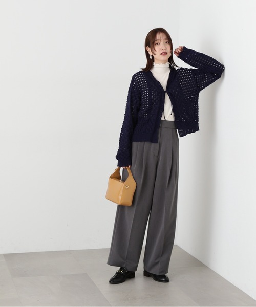 N.（N. Natural Beauty Basic）（エヌエヌナチュラルビューティーベーシック）の「◆柄編みニットカーディガン（カーディガン/ボレロ・レディース・クリーム/イエロー/ネイビー・MEDIUM）」の19枚目の写真