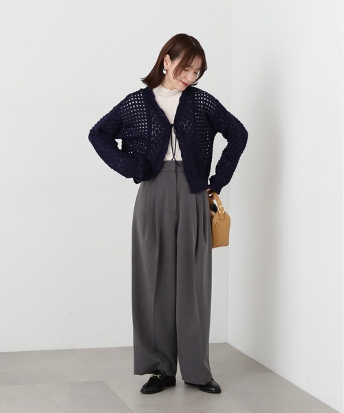 N.（N. Natural Beauty Basic）（エヌエヌナチュラルビューティーベーシック）の「◆柄編みニットカーディガン（カーディガン/ボレロ・レディース・クリーム/イエロー/ネイビー・MEDIUM）」の21枚目の写真