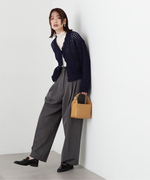 N.（N. Natural Beauty Basic）（エヌエヌナチュラルビューティーベーシック）の「◆柄編みニットカーディガン（カーディガン/ボレロ・レディース・クリーム/イエロー/ネイビー・MEDIUM）」の22枚目の写真