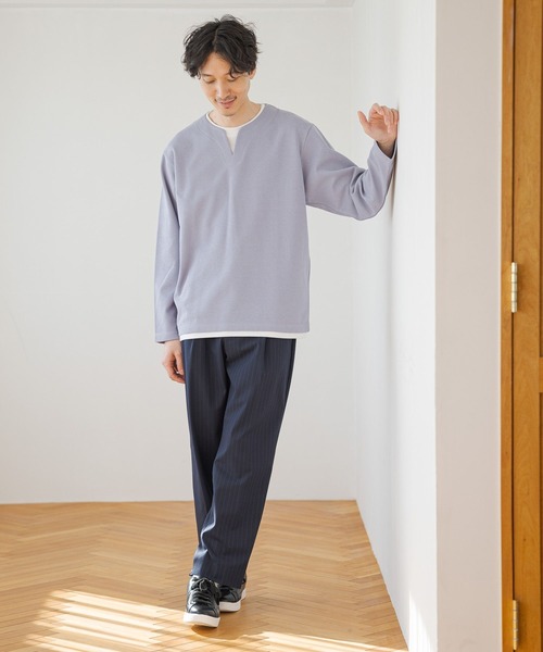GLOBAL WORK(グローバルワーク)の「アーバンクリーンワイドパンツ/975704(スラックス・メンズ・グレー/ネイビー系6/ブラック・LARGE/X-LARGE/MEDIUM/SMALL)」の9枚目の写真