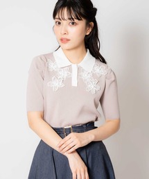 ３Ｄフラワー装飾ニット