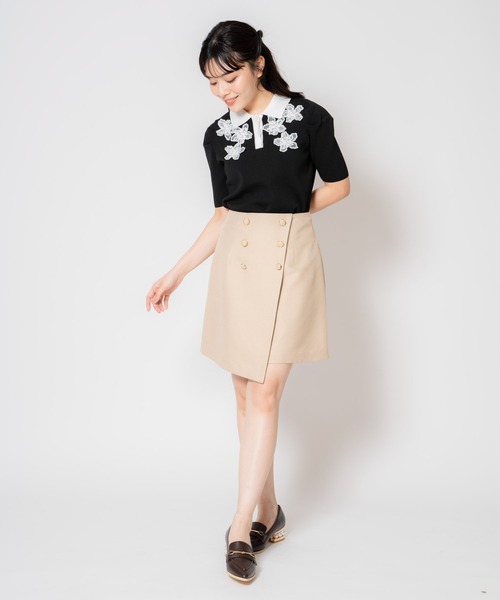 NOELA(ノエラ)の「3Dフラワー装飾ニット(ニット/セーター・レディース・サックスブルー/ピンク/ブラック・フリー)」の6枚目の写真