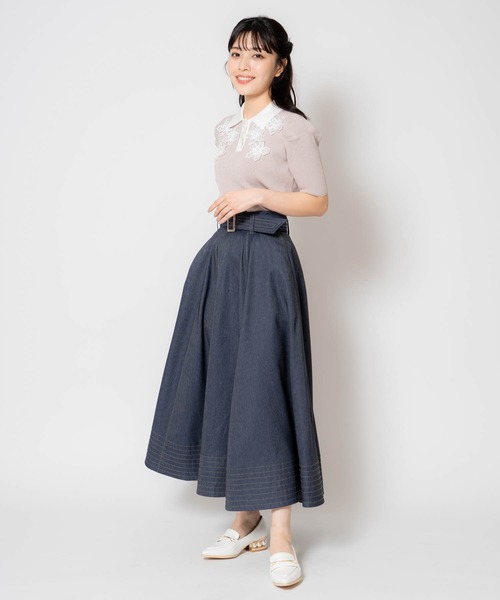 NOELA(ノエラ)の「3Dフラワー装飾ニット(ニット/セーター・レディース・サックスブルー/ピンク/ブラック・フリー)」の10枚目の写真