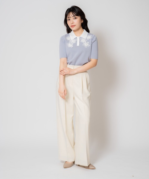 NOELA(ノエラ)の「3Dフラワー装飾ニット(ニット/セーター・レディース・サックスブルー/ピンク/ブラック・フリー)」の13枚目の写真