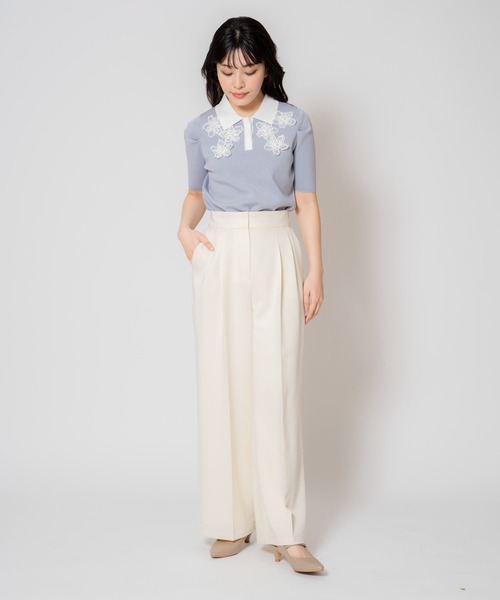 NOELA(ノエラ)の「3Dフラワー装飾ニット(ニット/セーター・レディース・サックスブルー/ピンク/ブラック・フリー)」の14枚目の写真