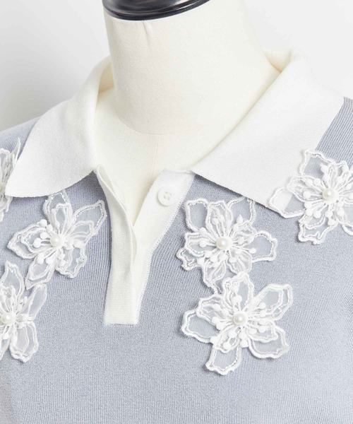 NOELA(ノエラ)の「3Dフラワー装飾ニット(ニット/セーター・レディース・サックスブルー/ピンク/ブラック・フリー)」の21枚目の写真