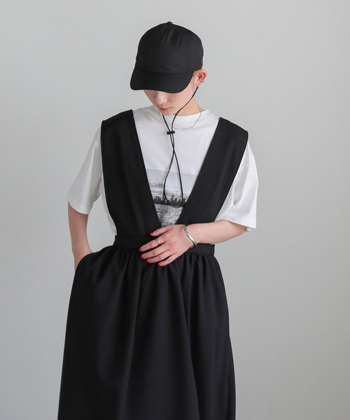 select MOCA（セレクトモカ）の「ギャザーフレアジャンスカ（ジャンパースカート・レディース・グレー/ブラック・LARGE/MEDIUM/SMALL）」の22枚目の写真