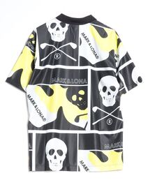 MARK & LONA ストライプポロシャツ サイズ48 サイズ：L MARK&LONA マークアンドロナ バックロゴ 半袖