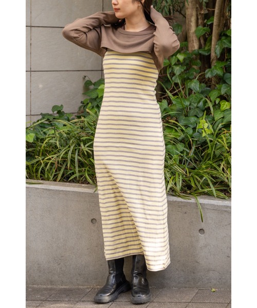 MILLER(ミラー)の「【 Robert P. Miller / ロバート・ピー・ミラー 】 パネルリブ クロップド ロングスリーブ カットソー DRE RM241-2147(Tシャツ/カットソー・レディース・ブラック/ブラウン/グリーン/ブラウン系その他/ライトブルー/ダークブラウン・FREE)」の9枚目の写真